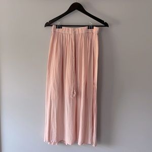 Angie light pink maxi skirt with embroidery sz L